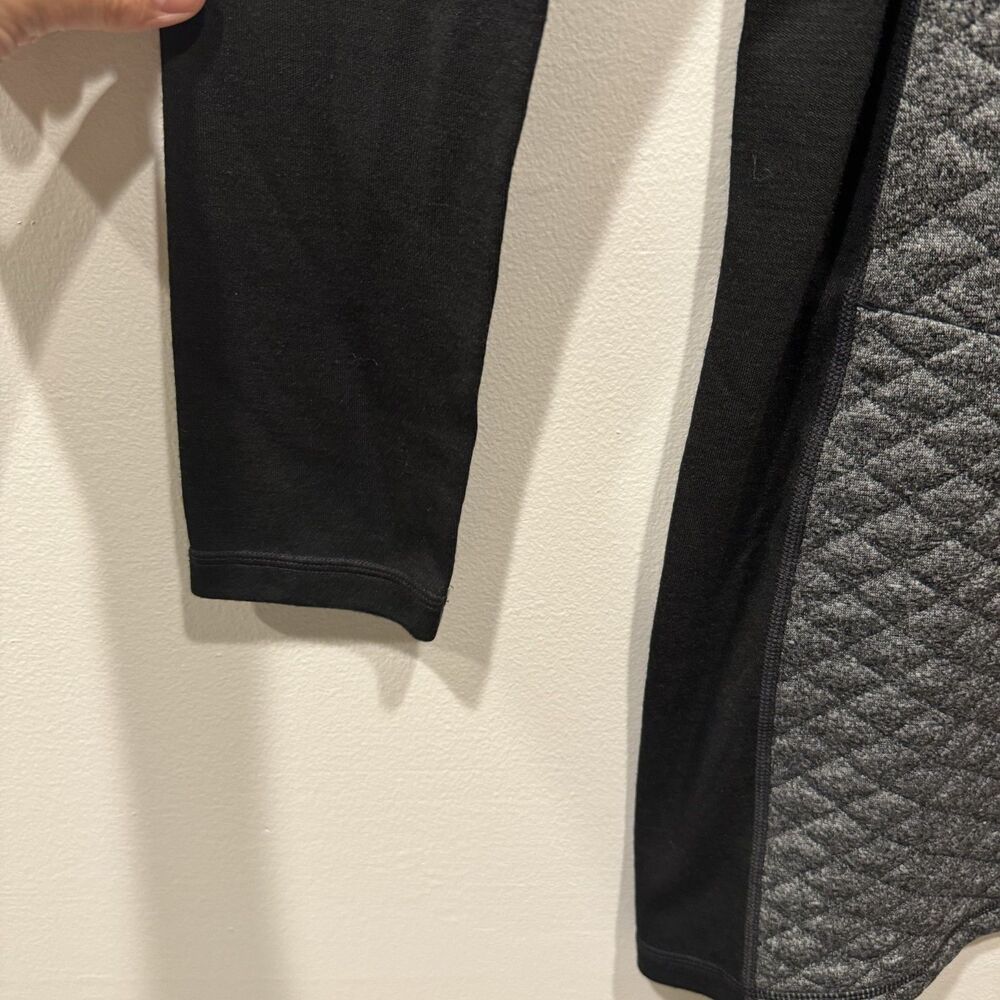 Smartwool Sweater Dress Diamond Peak Quilted Merino Wool Black Gray Women M - Picture 10 of 10